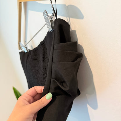 Glassons Black Strapless Ruched-Back Top – Size 10