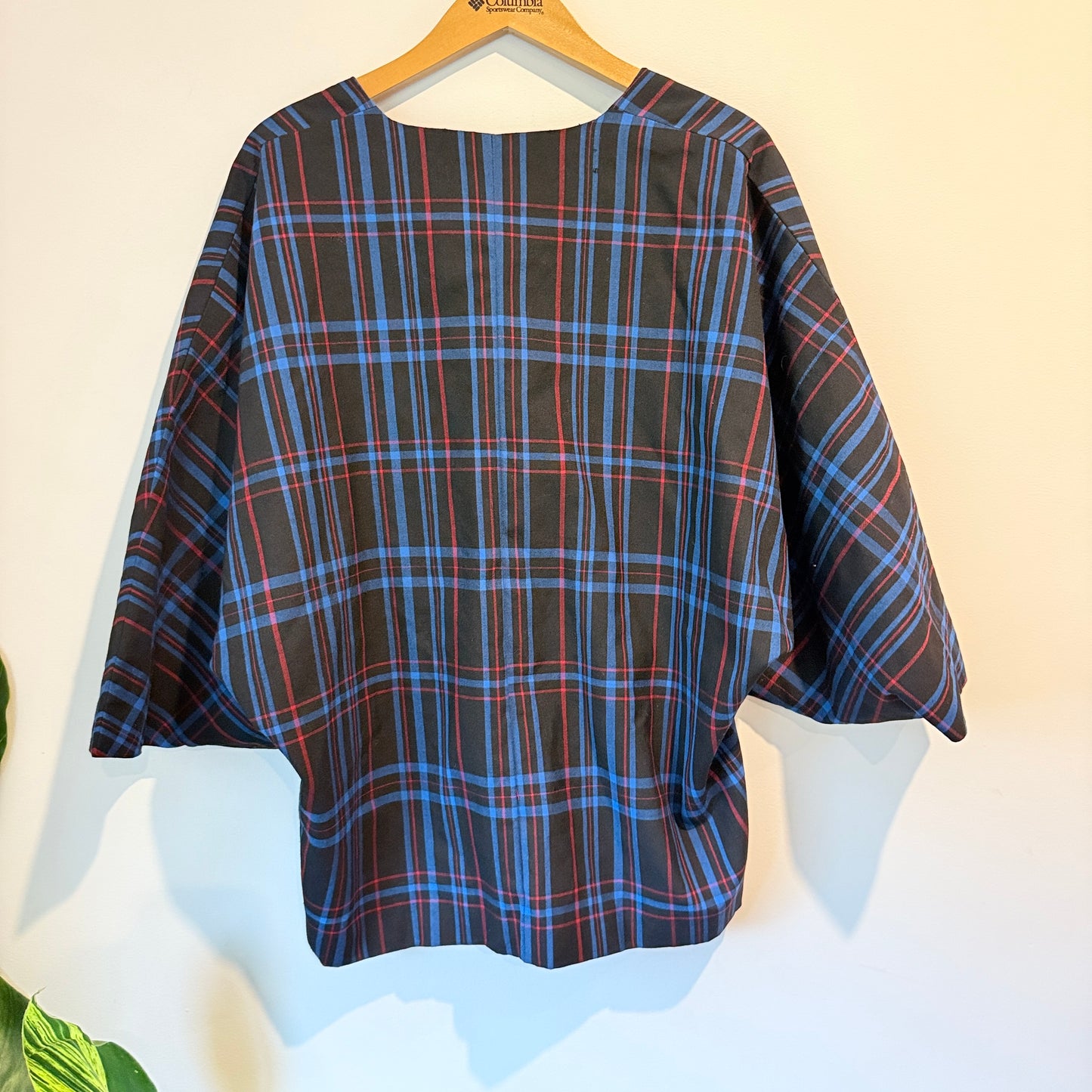 Plaid Oversize Kimono Jacket/Cardigan