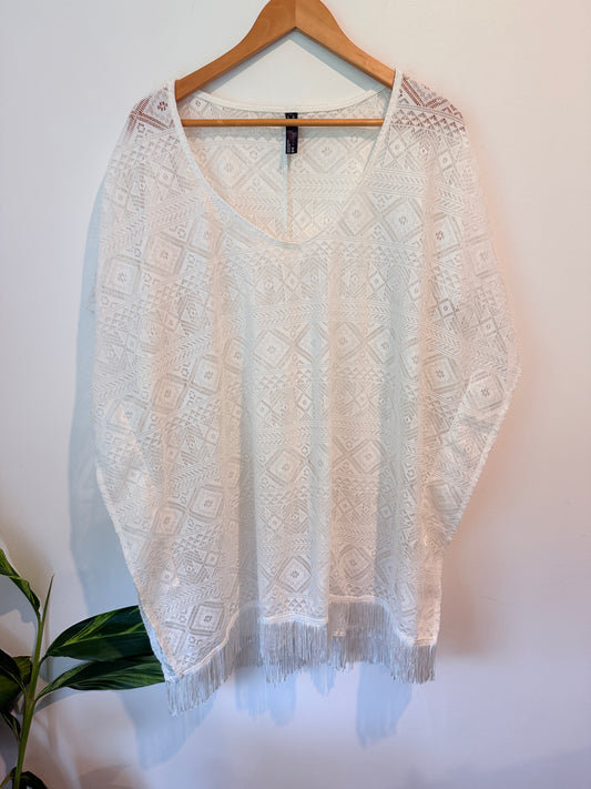Ed It Ed Beach Size 24-26 Lace Fringe Swimsuit Cover-Up