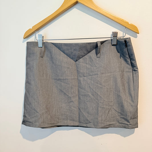 Glassons Grey Tailored Mini Skirt – Size 10