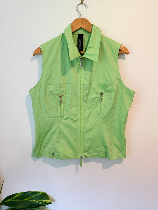 AIRFIELD Sleeveless Zip Vest Lime Green - 53cm U/Arm