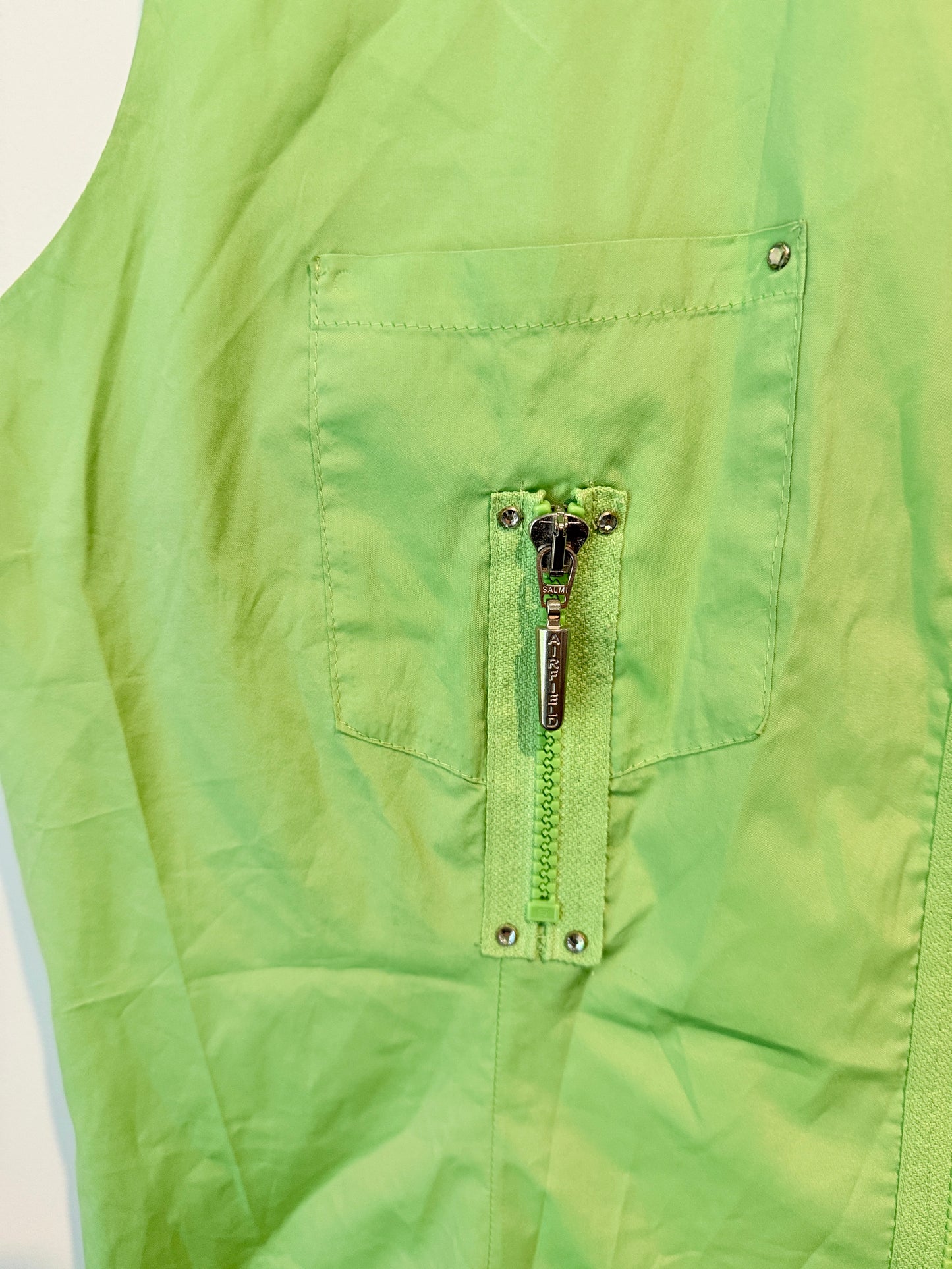 AIRFIELD Sleeveless Zip Vest Lime Green - 53cm U/Arm