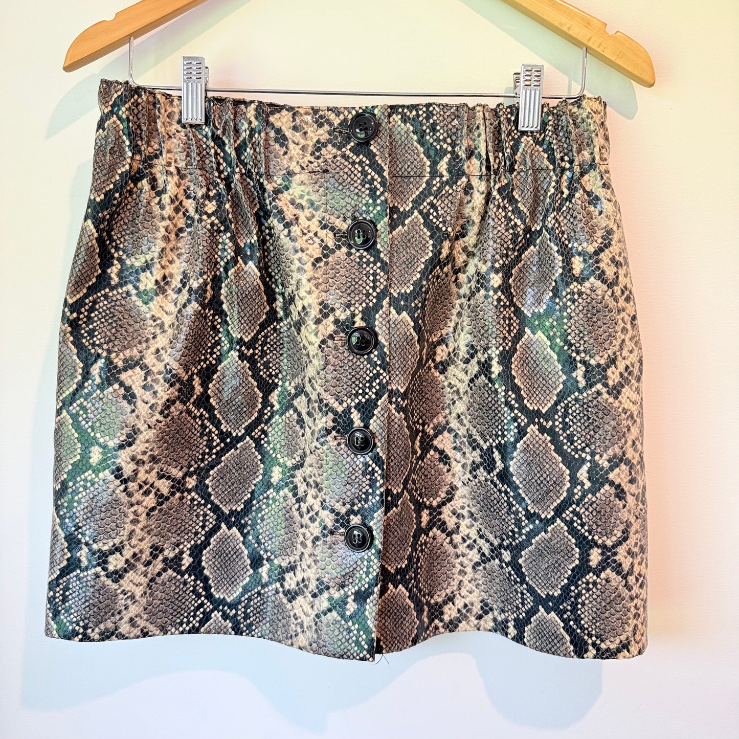 Zara Size L Snake Print Mini Skirt
