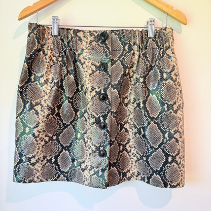 Zara Size L Snake Print Mini Skirt