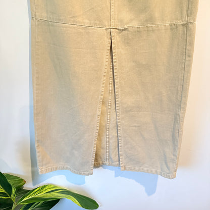 Dotti Denim Maxi Skirt in Beige - Size 6