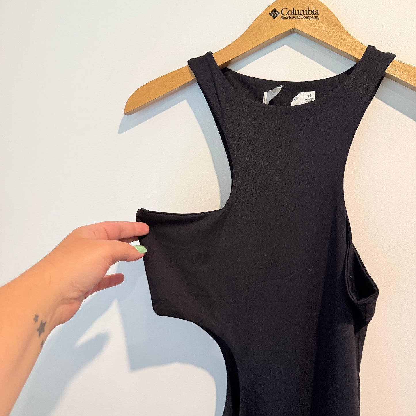 Glassons Asymmetrical Black Bodysuit – Size M