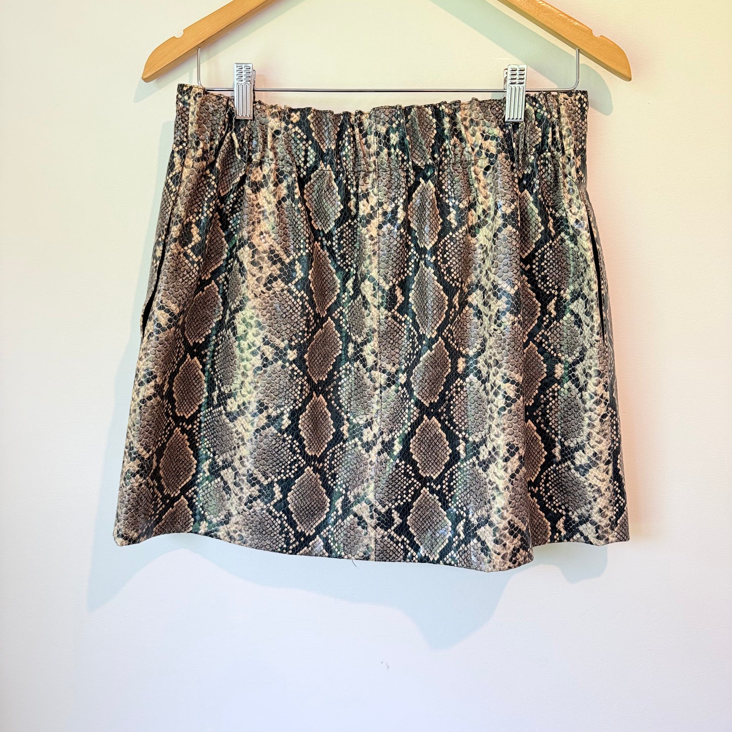 Zara Size L Snake Print Mini Skirt