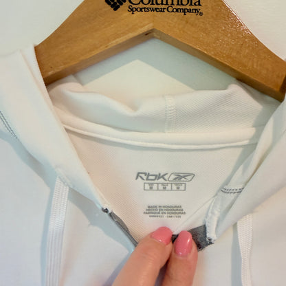Reebok White Full-Zip Hoodie - Size Medium