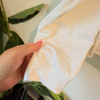 Reebok White Full-Zip Hoodie - Size Medium