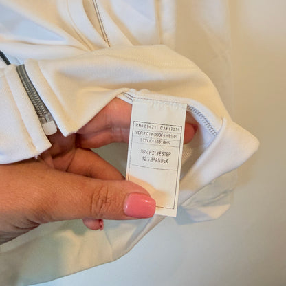 Reebok White Full-Zip Hoodie - Size Medium