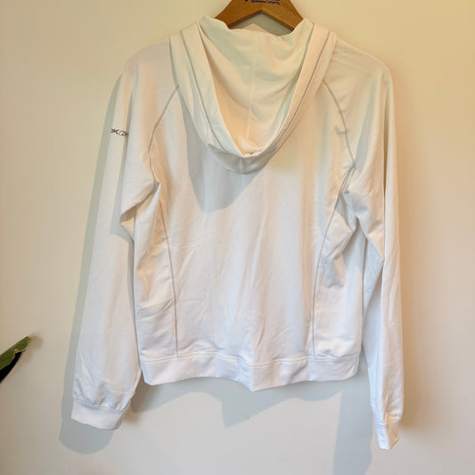 Reebok White Full-Zip Hoodie - Size Medium