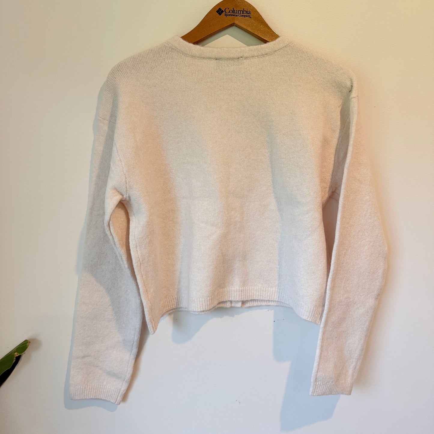 Dotti Cream Wool Blend Cropped Cardigan - Size S/M