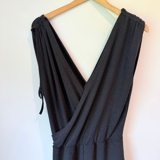 Lollys Laundry Black Plunge V-Neck Jumpsuit Size M