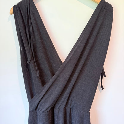 Lollys Laundry Black Plunge V-Neck Jumpsuit Size M