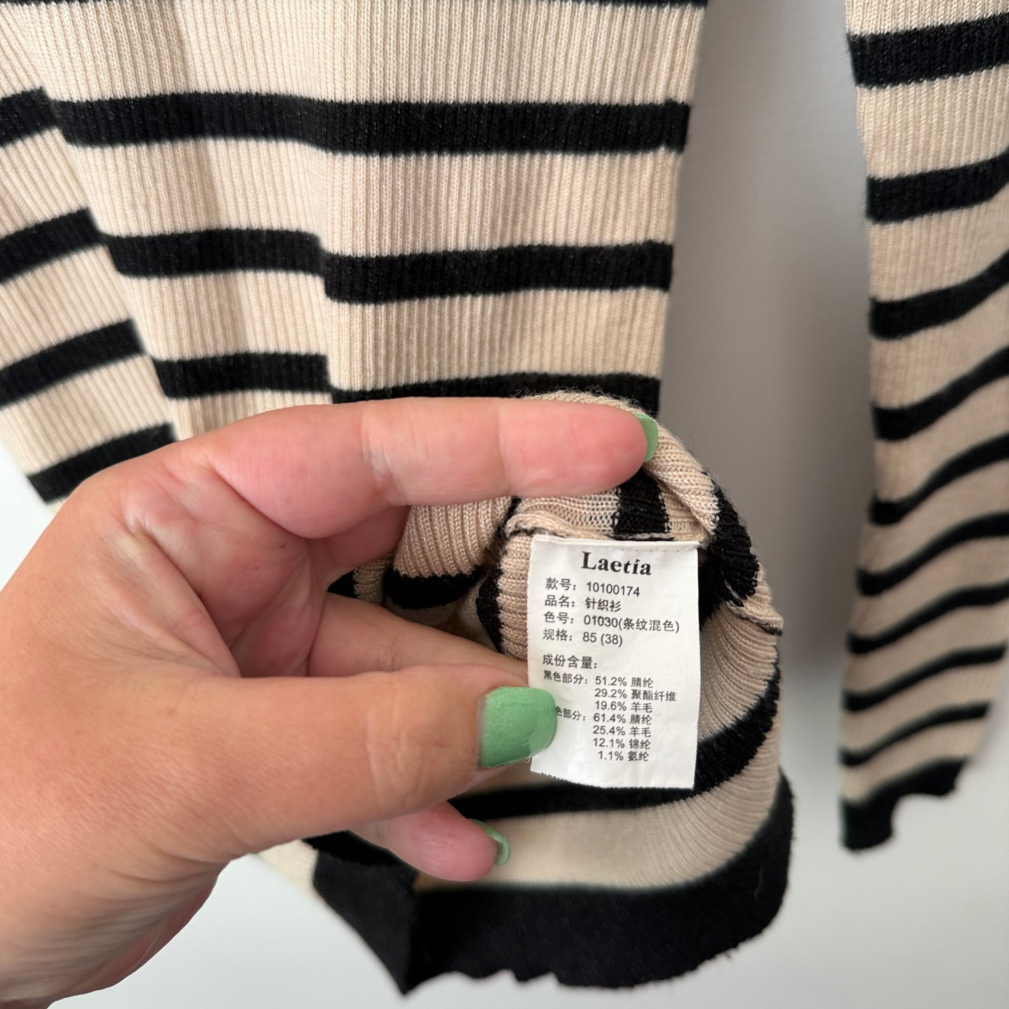 Laetia Size 6 Long-Sleeve Striped Top
