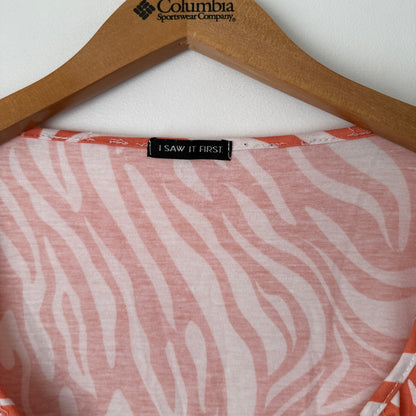 I Saw It First Size 18 Patterned Ruched Mini Dress