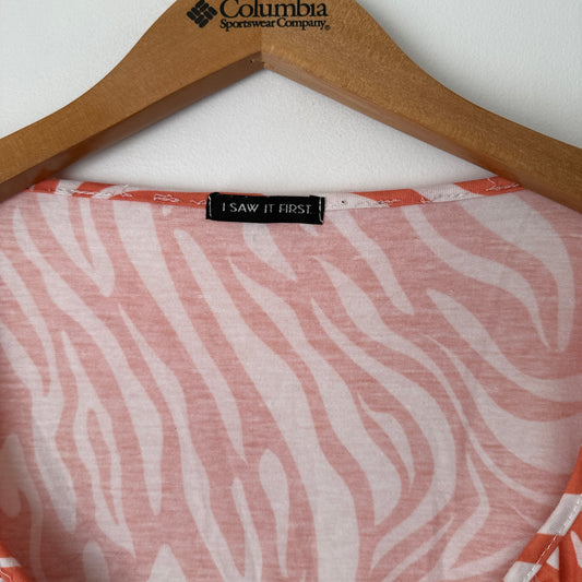 I Saw It First Size 18 Patterned Ruched Mini Dress