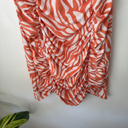 I Saw It First Size 18 Patterned Ruched Mini Dress