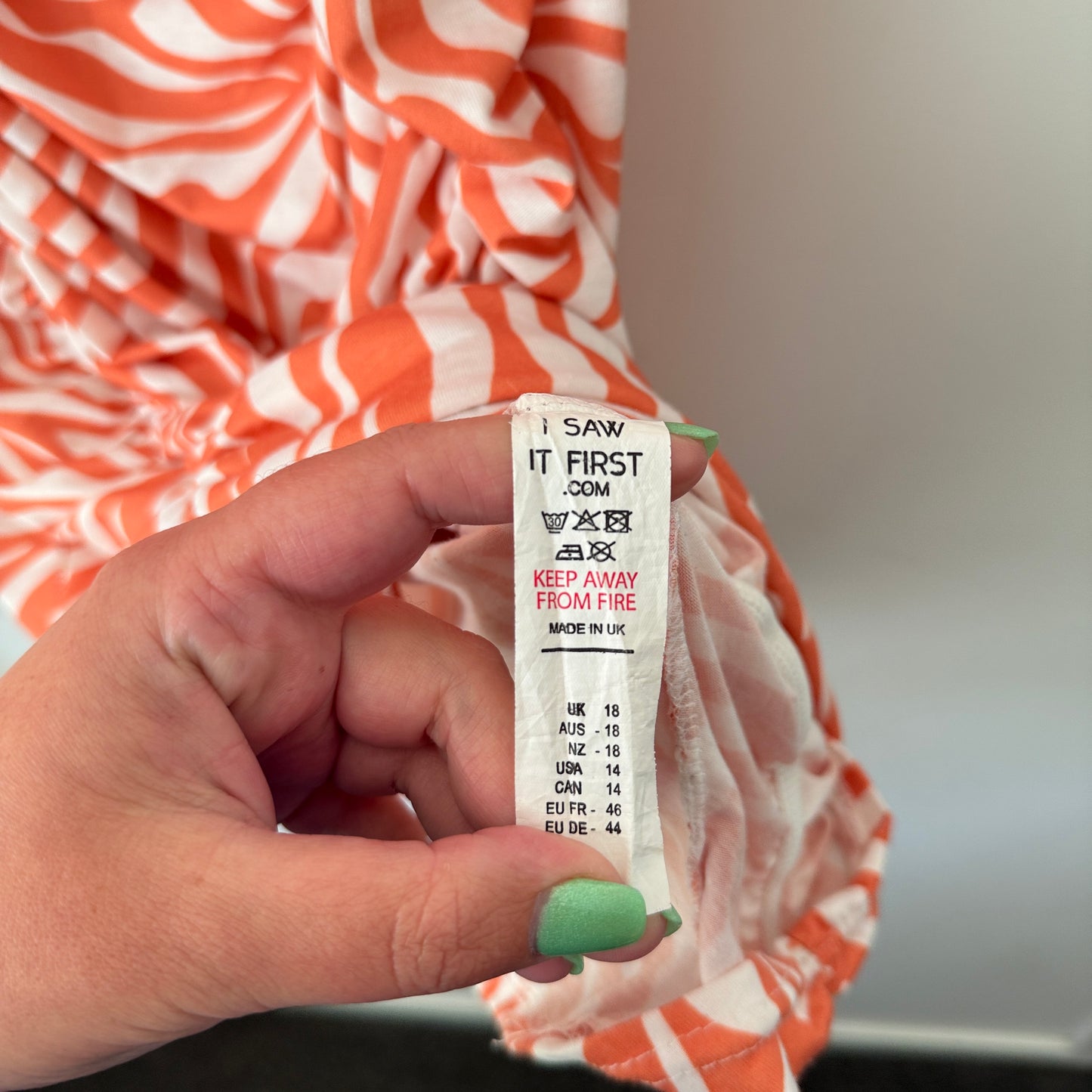 I Saw It First Size 18 Patterned Ruched Mini Dress