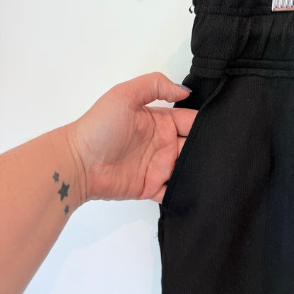 Ailisi Black Textured Jogger Pants Size M