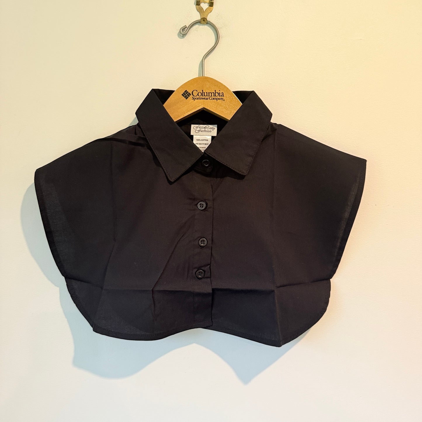 First Lady Fashion Black Detachable Collar Bib - One Size