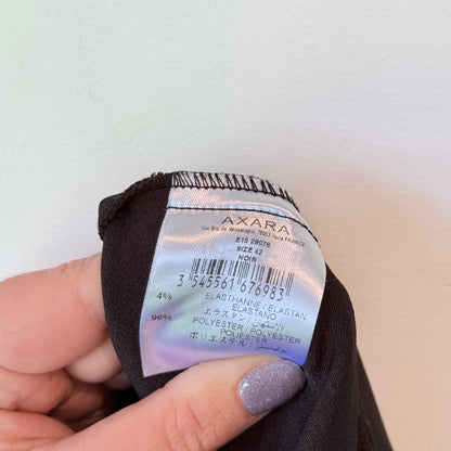 Axara Paris Black Romper Jumpsuit Cutout Back Size 42