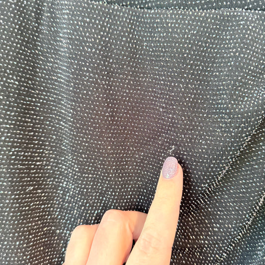 BREAL Black Silver Glitter Wrap Mini Skirt - 72cm Waist