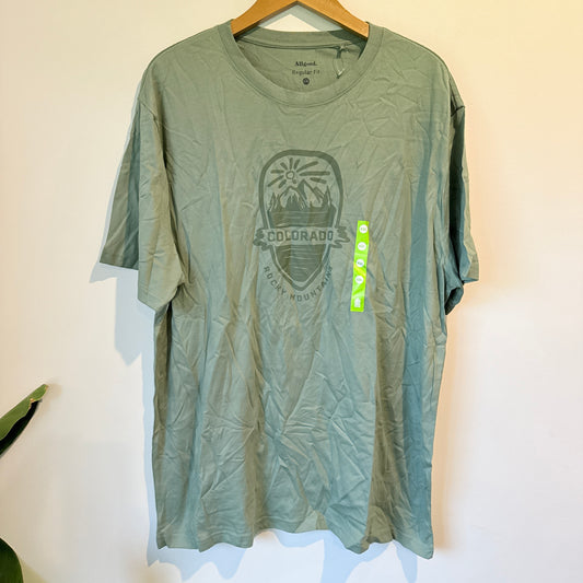 Allgood Men's Colorado Graphic T-Shirt Sage Green Size XXL