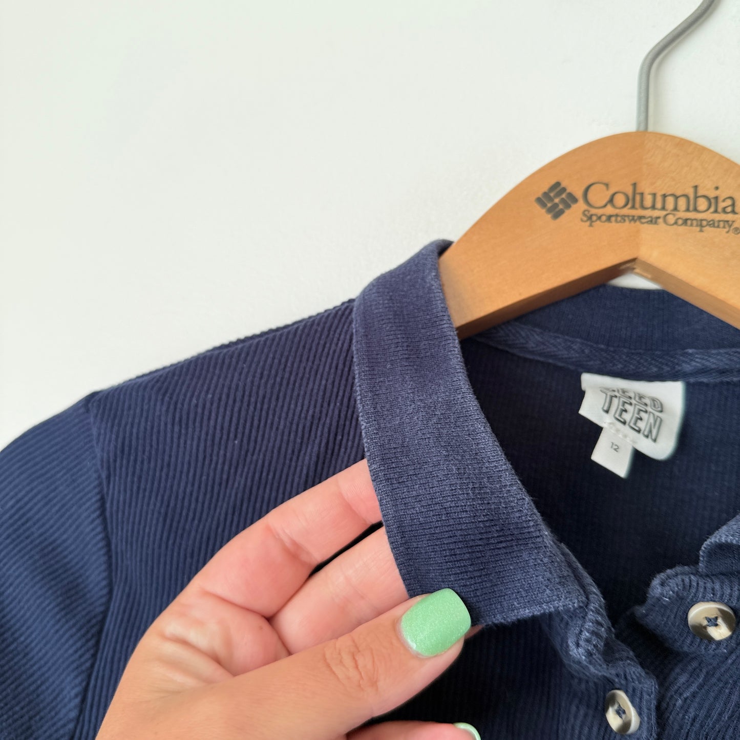 Seed Teen Size 12 Ribbed Knit Polo Shirt