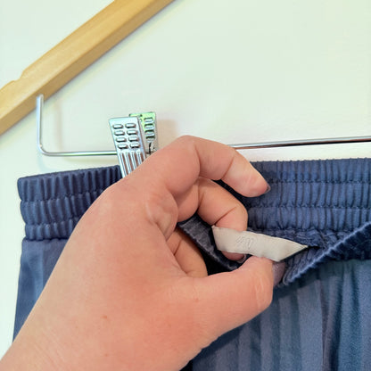 H&M Size 8 Navy Blue Pleated Midi Skirt