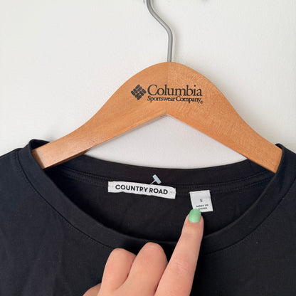 Country Road Size S Tie-Front Cotton Top