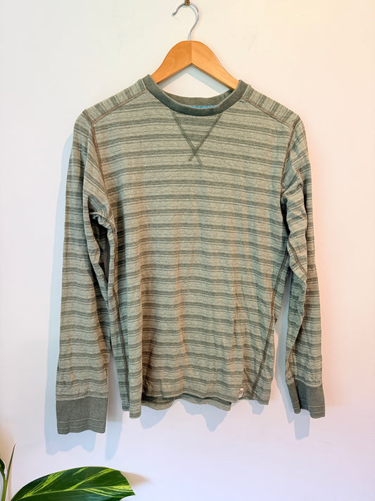 Fat Face Size Small Long-Sleeve Soft Textured Striped Tee