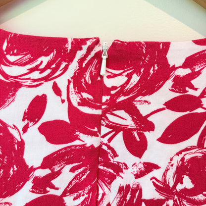 Artisan Size 10 Red Floral Sleeveless Dress