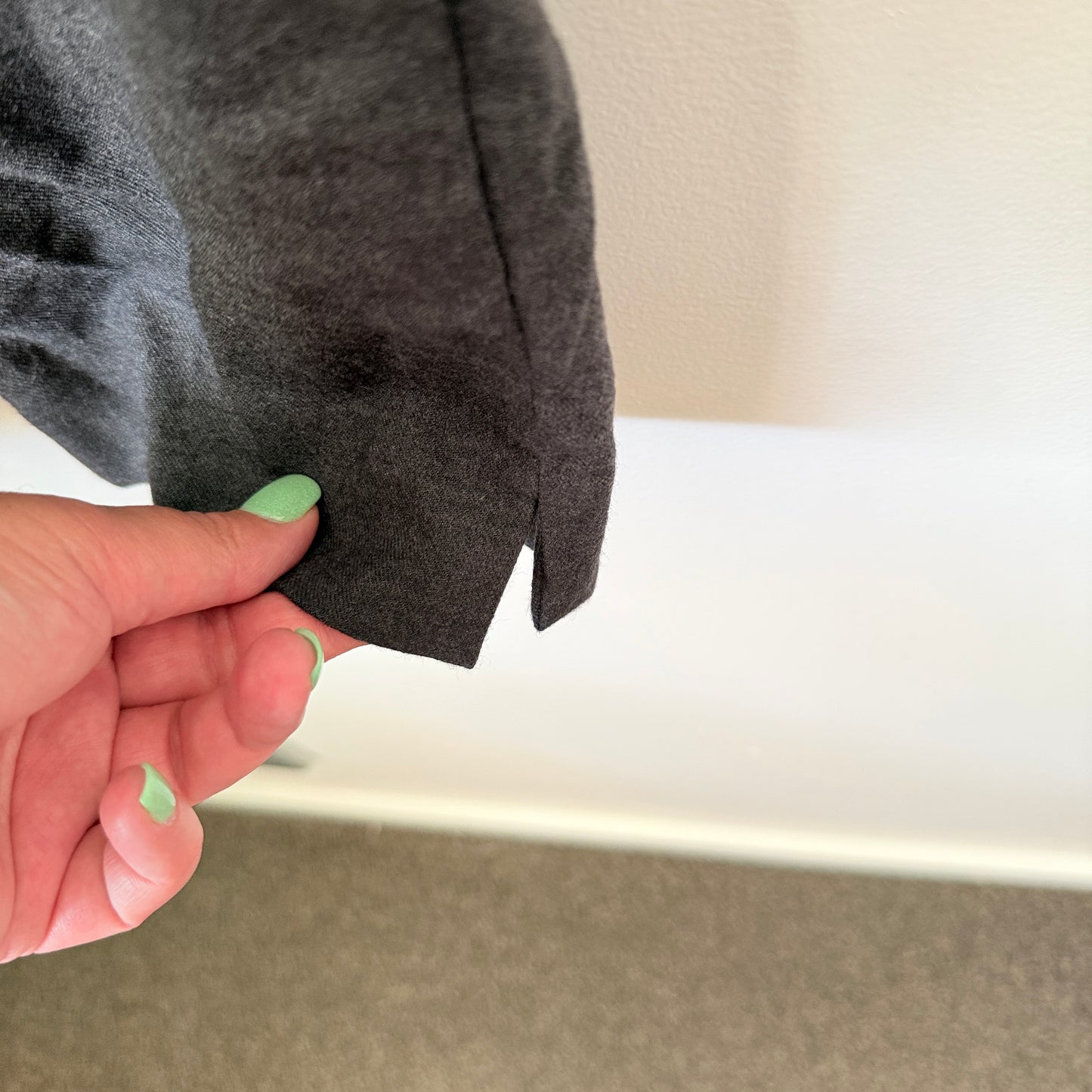 Liam (NZ Made) Size 10 Grey Belted Wool Trousers