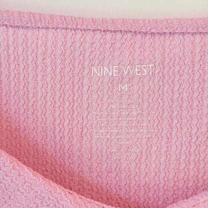 Nine West Pink Ruffled Off-Shoulder Top Size M