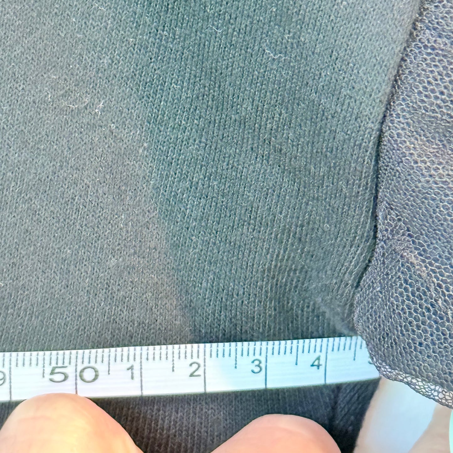 Mierhu Black Sweatshirt with Netted Sleeves - 54cm U/Arm