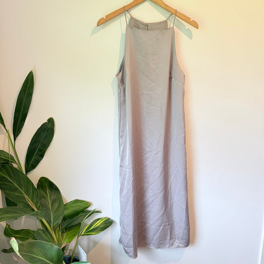 Cut Label Grey Sleeveless High-Neck Dress - 46cm Underarm