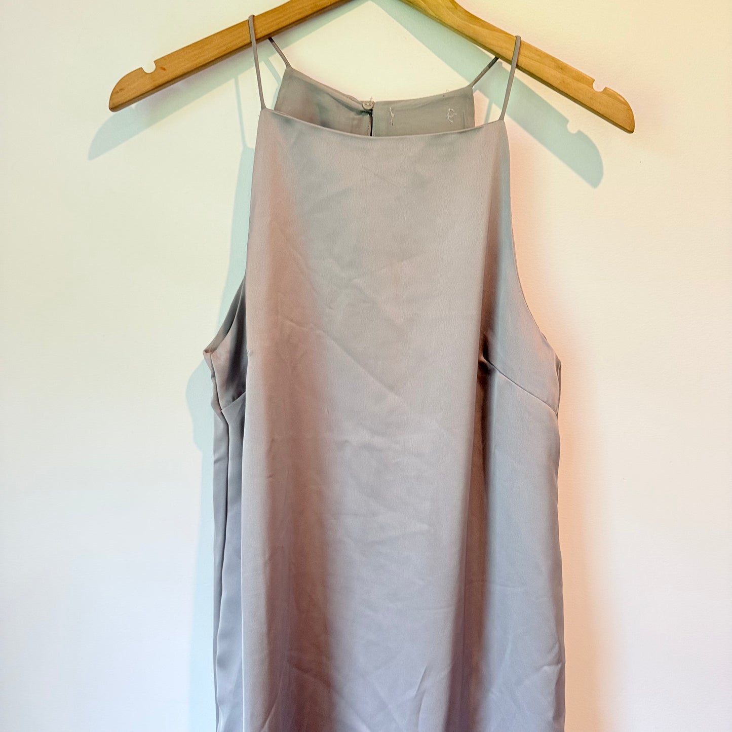 Cut Label Grey Sleeveless High-Neck Dress - 46cm Underarm