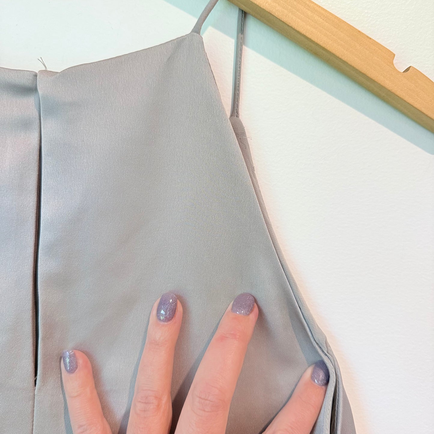 Cut Label Grey Sleeveless High-Neck Dress - 46cm Underarm