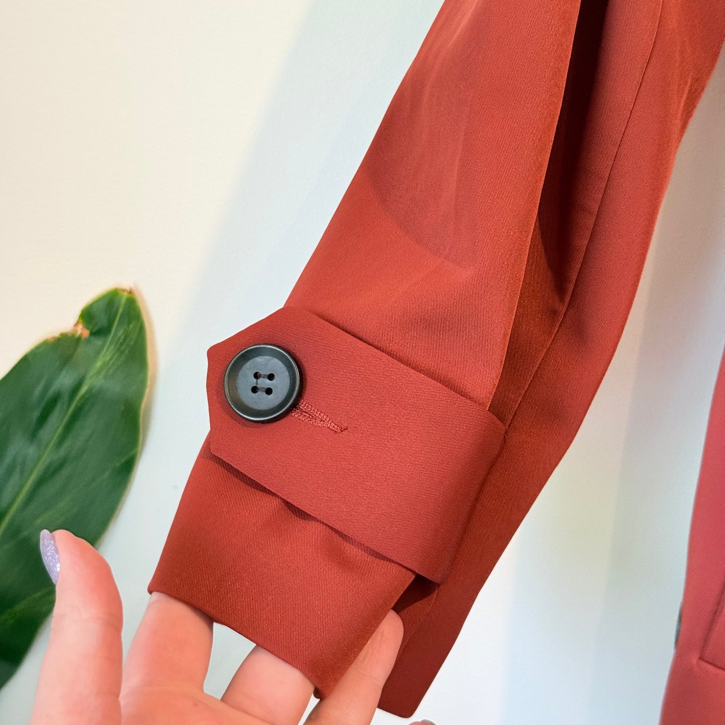 TJZW Size M Red Trench Coat