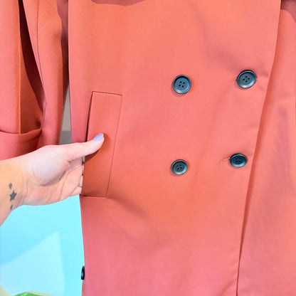 TJZW Size M Red Trench Coat