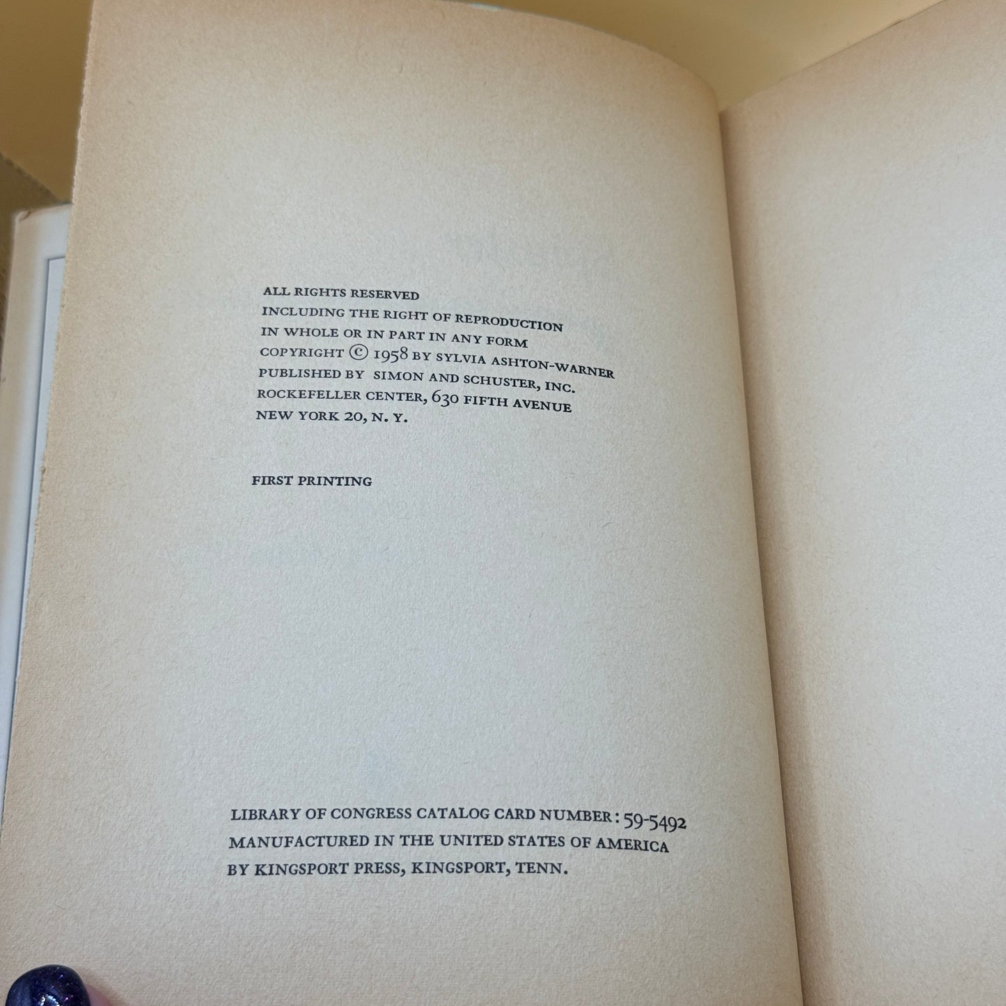 Spinster by Sylvia Ashton-Warner - FIRST EDITION 1958