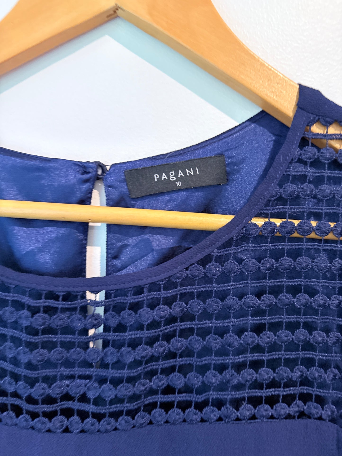 Pagani Size 10 Crochet Cap Sleeve Dress