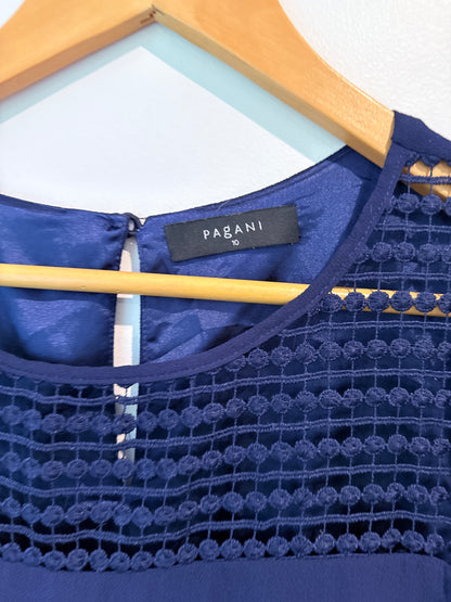 Pagani Size 10 Crochet Cap Sleeve Dress