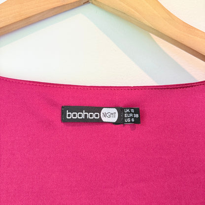 Boohoo Size 6 Pink Lace Dress