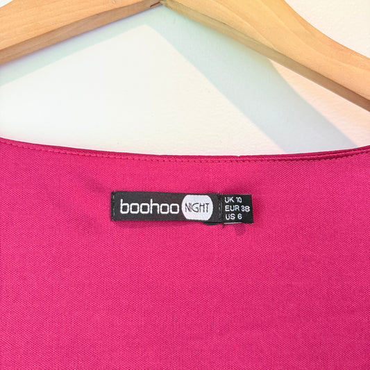 Boohoo Size 6 Pink Lace Dress