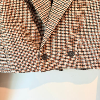 Glassons Size 8 Cropped Double-Breasted Plaid Blazer