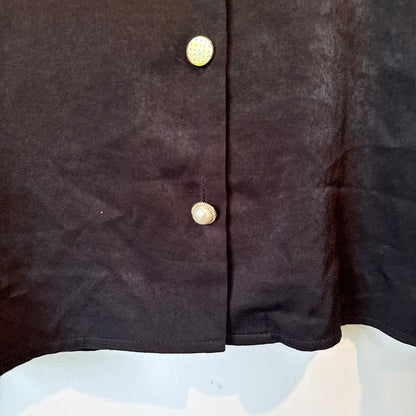 Juno U/Arm 50cm Black Long-Sleeve Blouse