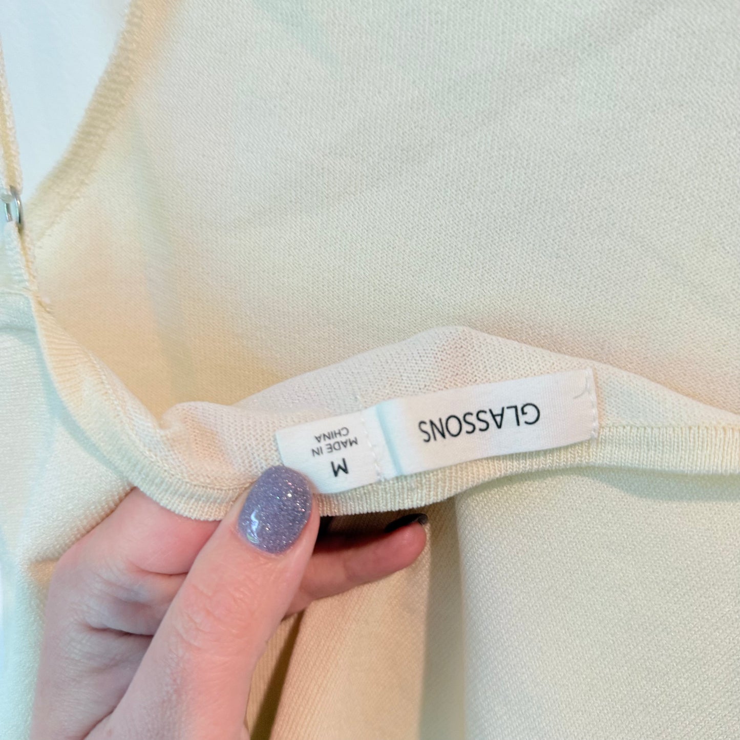 Glassons Square Neck Ribbed Tank Top Size M