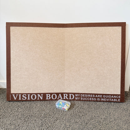 Large Vision Board Pin Board with Frame and Push Pins